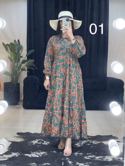 پیراهنی طرحدار ترک کد 11435