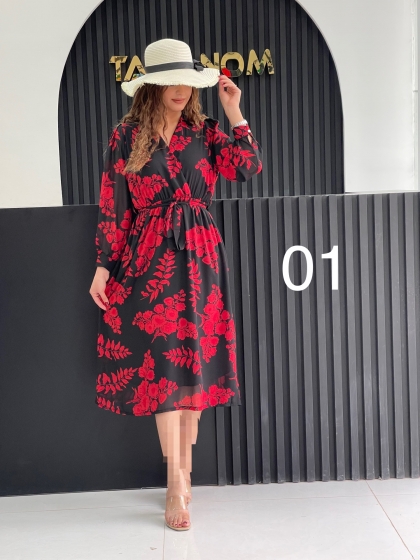 پیراهن حریر چپ و راستی کد 11303