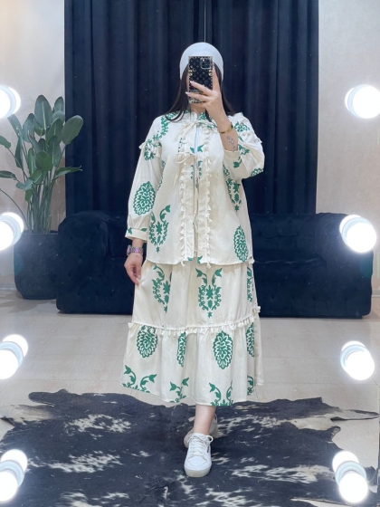 ست شومیز و دامن کد 1037