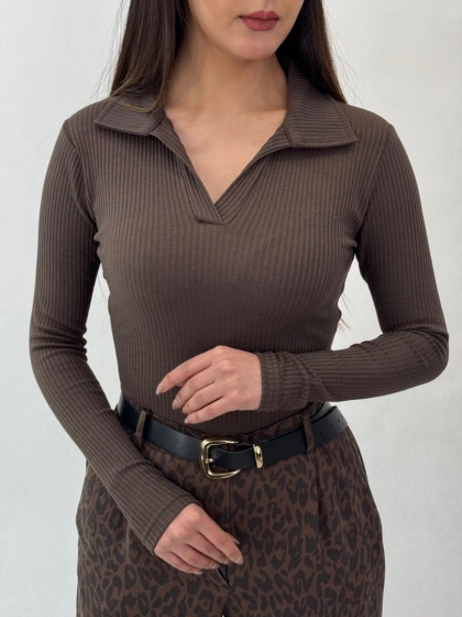 بلوز یقه شکاری کد 12970