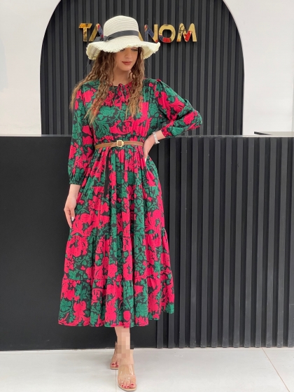 مانتو پیراهنی طرحدار ترک کد 11452