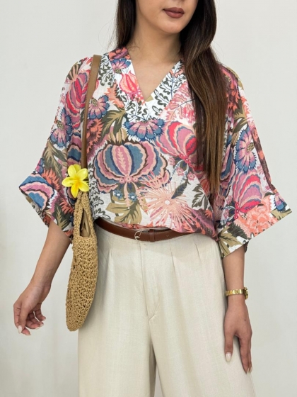 شومیز ترک هاوایی کد 12675