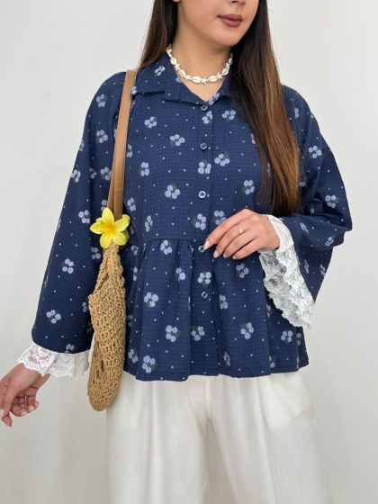 شومیز عروسکی دانتل کد 12717