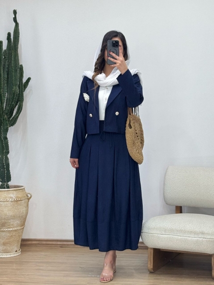 کت و دامن تک گل ترک کد 12293