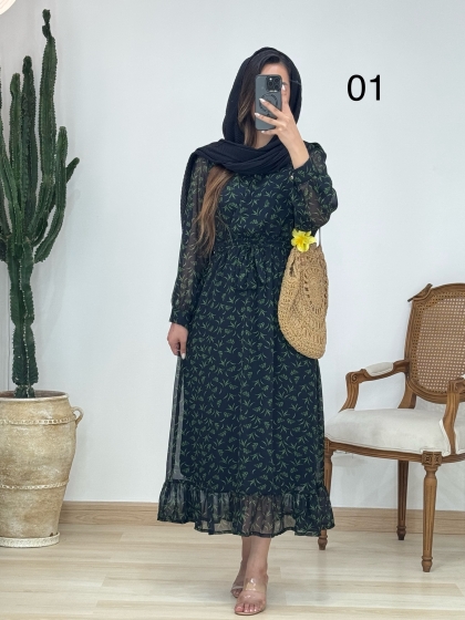 پیراهن حریر آستردار کد 12598