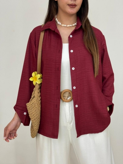 شومیز آستین دکمه کد 12680