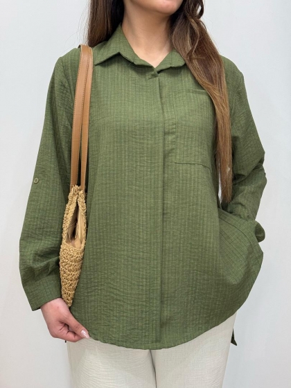 شومیز بغل دکمه کد 12343