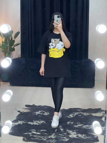 تیشرت لانگ hungry کد 972