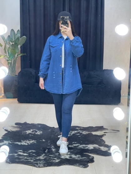 مانتو جین آستین کش کد 1032