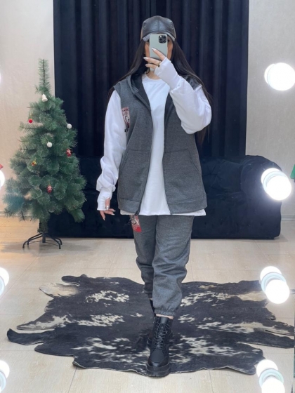 ست سه تیکه جلو زیپ کد 691