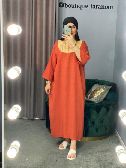 مانتو پیراهنی گندم کد 546