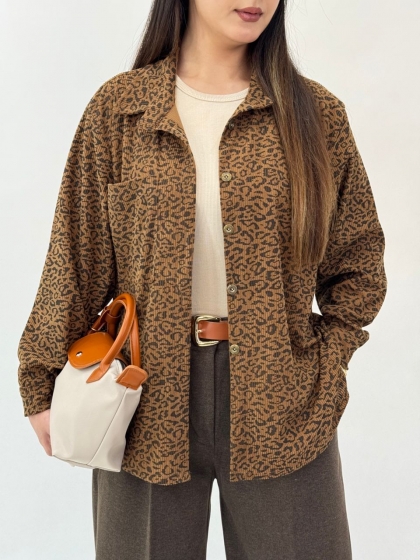 شومیز کبریتی پلنگی کد 12807