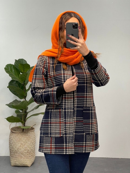 پالتو چارخونه آستردار کد 11330