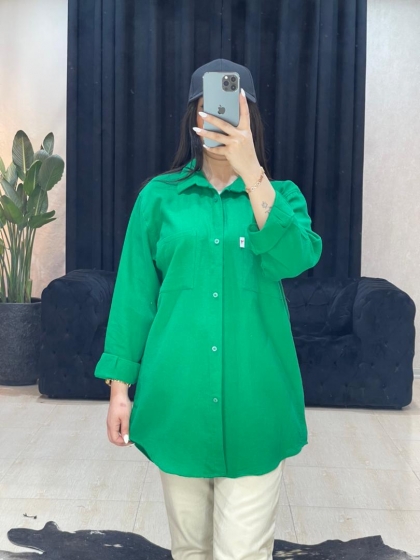 شومیز مانتویی لینن کد 988