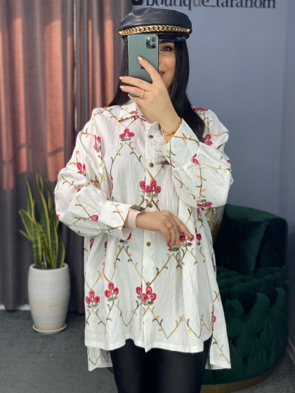 مانتو کرسپو گلدوزی شده کد 208