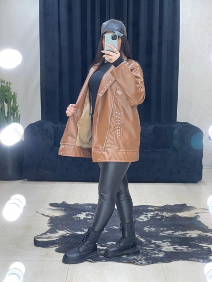 پالتو چرم آستردار کد 716