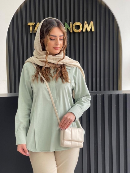 مانتو لینن جلو بسته کد 11479