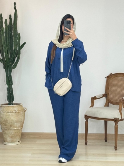 ست شومیز و شلوار گلامور کد 12723