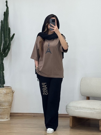 ست تیشرت و شلوار پاریس کد 12364