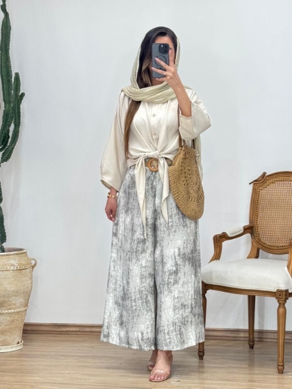 ست شومیز و دامن شلواری کد 12523