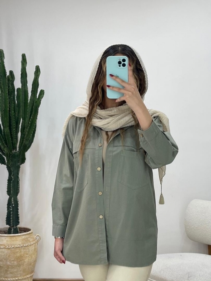 شومیز لینن رنگارنگ کد 11863