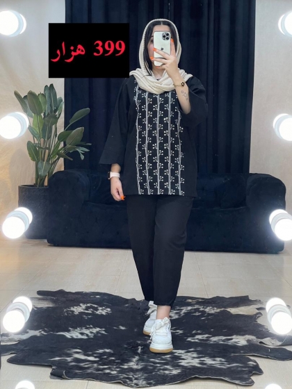 ست تونیک و شلوار خرجکار هندی کد 11157