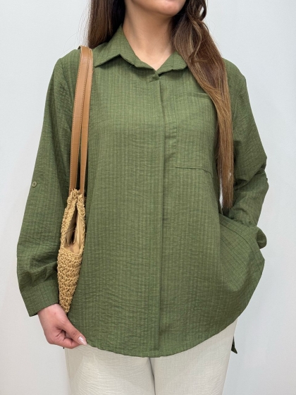 شومیز بغل دکمه کد 12394